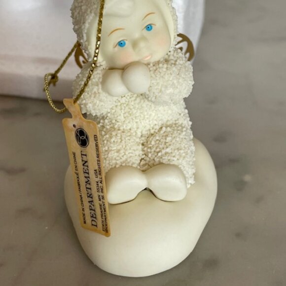 DEPARTMENT 56 Snowbabies Angelic Wishes Sitting Figurine Ornament IOB Vintage - Picture 4 of 16